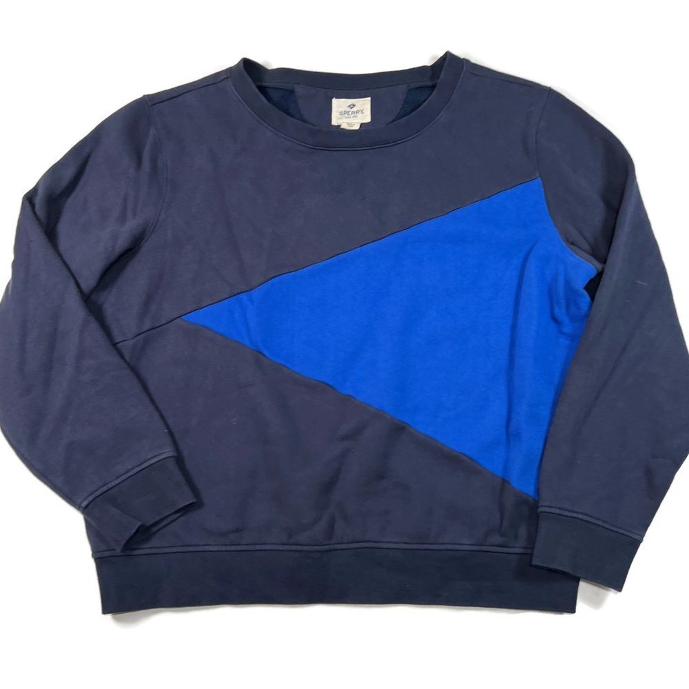 Sperry Sweatshirt Womens XL‎ Blue Crewneck Pullover